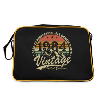 Vintage 1984 Cadeau D’anniversaire Né En 1984 - Sac Retro - noir/or - Dos