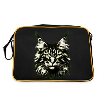 Visage de chat - Sac Retro - noir/or - Dos
