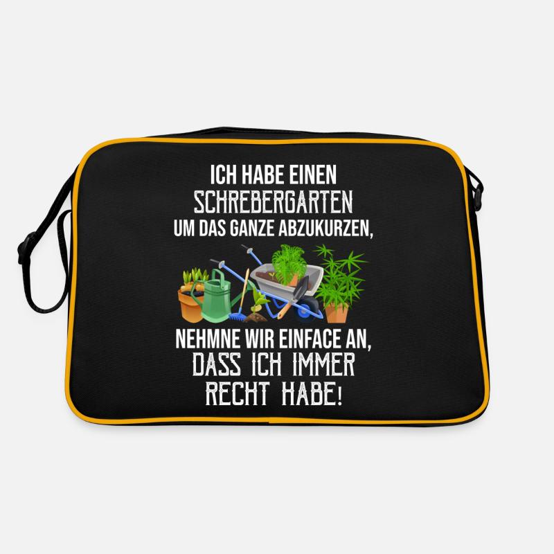 Ich habe einen Schrebergarten Retro Tasche