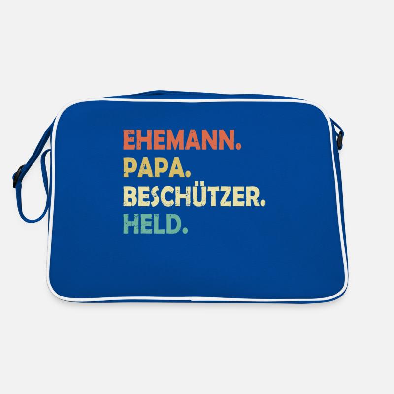 Ehemann Papa Beschützer Held Retro Tasche