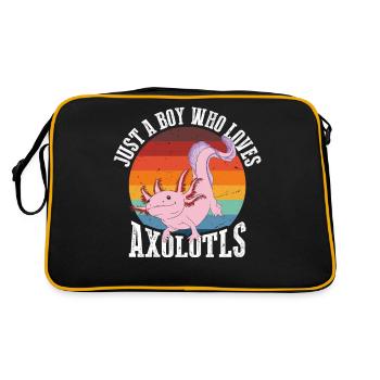 Juste un garçon qui aime les axolotls en rétro - Sac Retro - noir/or - Dos