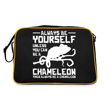 Sois toujours toi-même, caméléon T-shirt - Sac Retro - noir/or - Dos