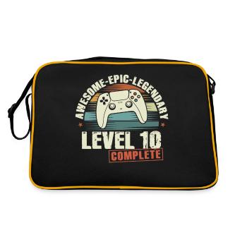 Level 10 Complete 10th Birthday Gift - Retro Bag - black/gold - Back