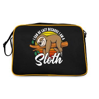 Ich Kann Faul Sein T-Shirt Sein - Retro Tasche - Schwarz/Gold - Hinten