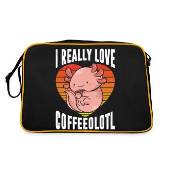 J’aime beaucoup coffeeolotl en t-shirt rétro - Sac Retro - noir/or - Dos