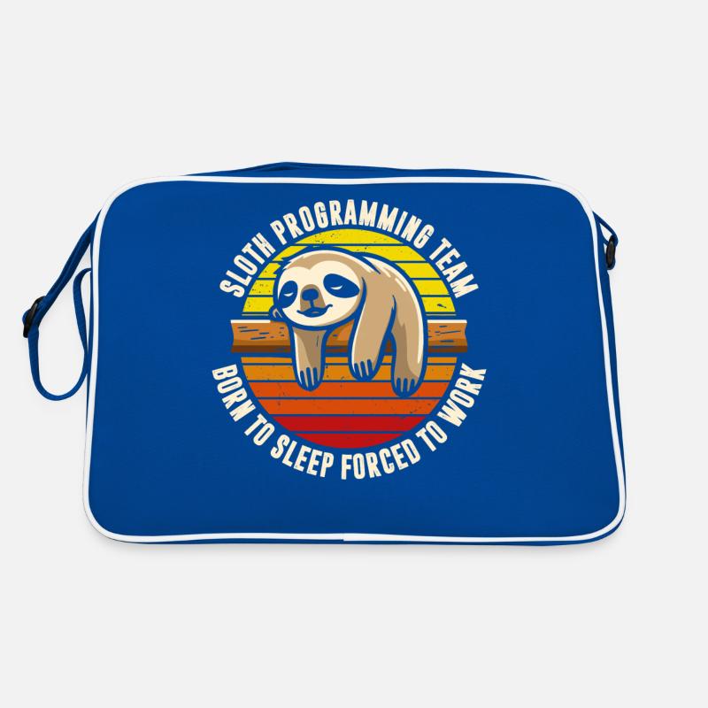 Sloth Programming Team T-Shirt Retro Bag