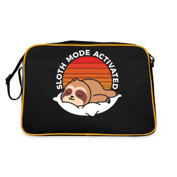 Sloth-Modus Im Retro-T-Shirt Aktiviert - Retro Tasche - Schwarz/Gold - Hinten