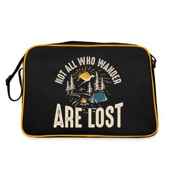 Tous ceux qui se promènent ne sont pas perdus - Sac Retro - noir/or - Dos