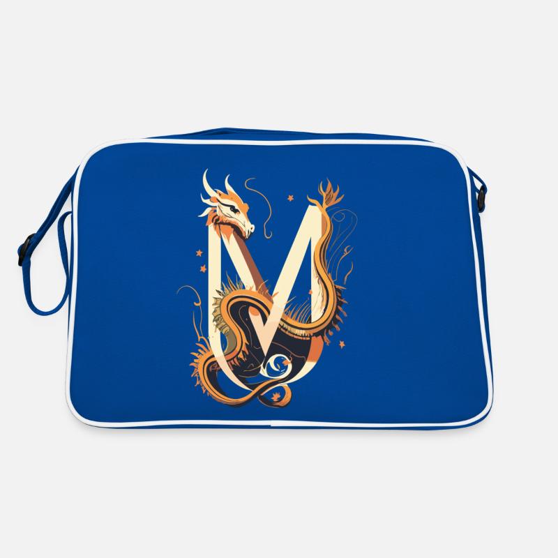 Letter M with dragon Retro Bag
