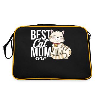 Best Cat Mom Ever - Retro Bag - black/gold - Back