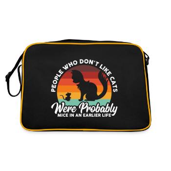 People who don't like cats - Retro Bag - black/gold - Back