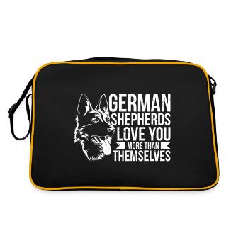 Les bergers allemands vous aiment - Sac Retro - noir/or - Dos