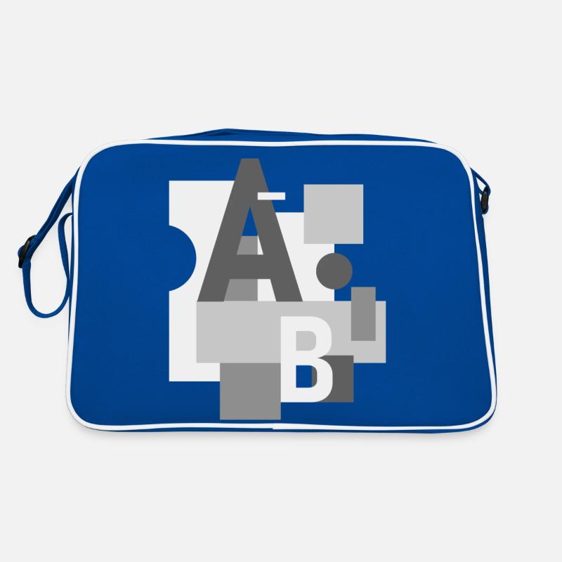 Abstract image with letters A and B Retro Bag