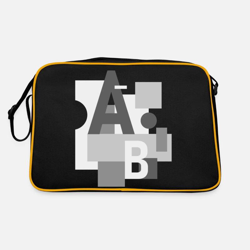 Image abstraite avec les lettres A et B Sac Retro
