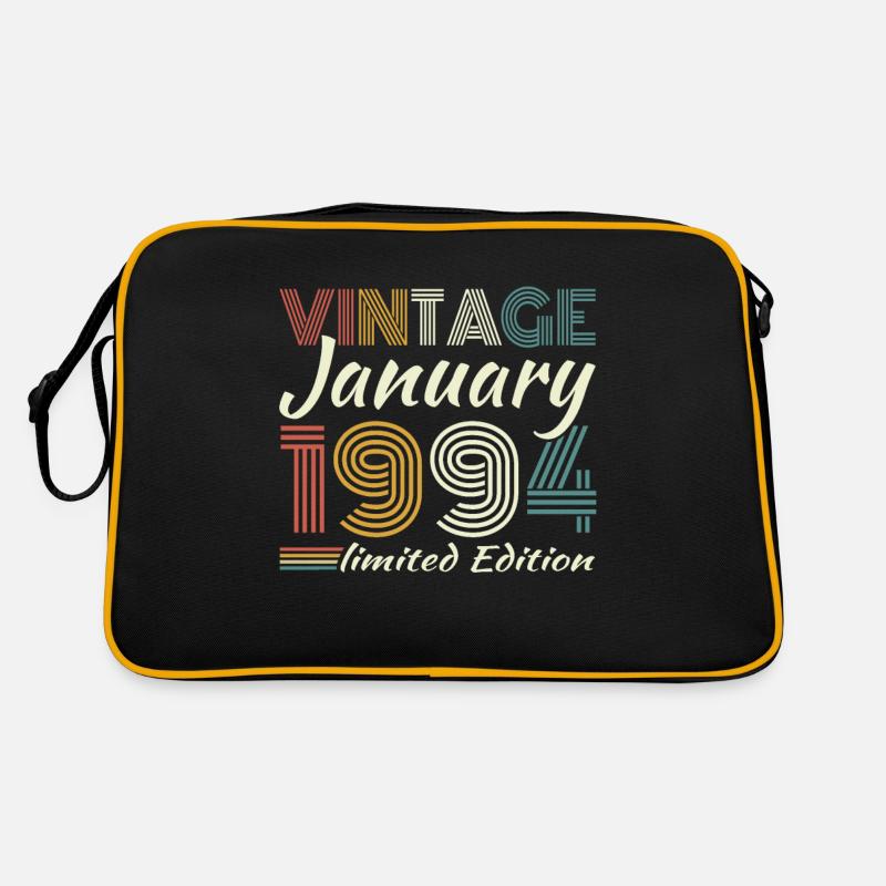 Januar 1994 Vintage Retro Geburtstagsgeschenk - Retro Tasche - Schwarz/Gold