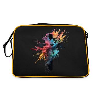 Conception de croix Christianisme chrétien et orthodoxe - Sac Retro - noir/or - Dos