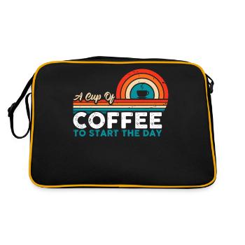 A cup of coffee to start the day - Retro Bag - black/gold - Back