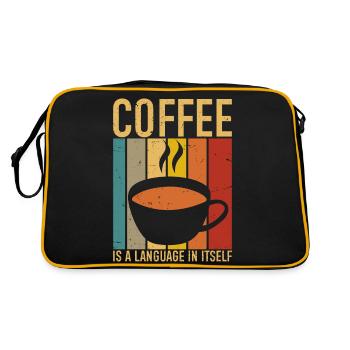 Le café est un langage à part entière - Sac Retro - noir/or - Dos