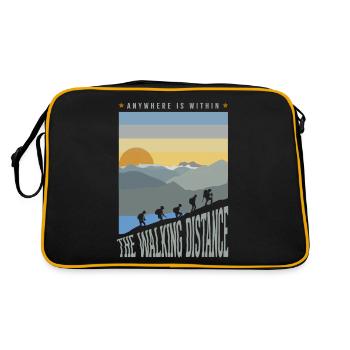 Anywhere is within the walking distance - Retro Bag - black/gold - Back