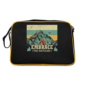Embrassez les détours - Sac Retro - noir/or - Dos