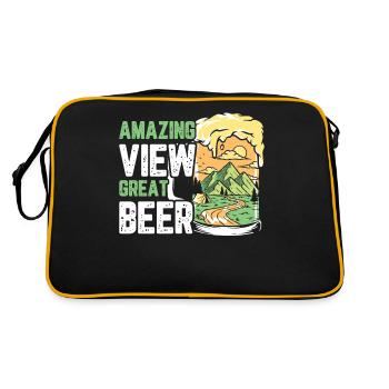 Amazing view great beer - Retro Bag - black/gold - Back