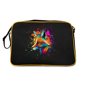 Bunter Fuchs - Retro Tasche - Schwarz/Gold - Hinten