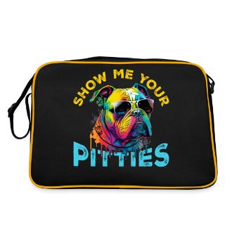 Zeig mir deine P* - Retro Tasche - Schwarz/Gold - Hinten
