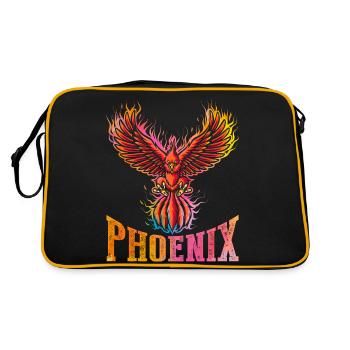 Phönix - Retro Tasche - Schwarz/Gold - Hinten