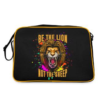 Be the lion, not the sheep - Retro Bag - black/gold - Back