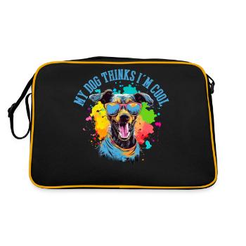 Mon chien pense que je suis cool - Sac Retro - noir/or - Dos