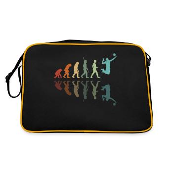 Volleyball Evolution - Retro Tasche - Schwarz/Gold - Hinten