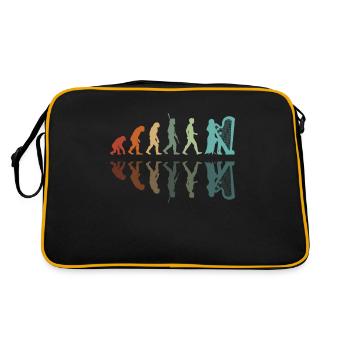 Entwicklung des Harfenspielers - Retro Tasche - Schwarz/Gold - Hinten