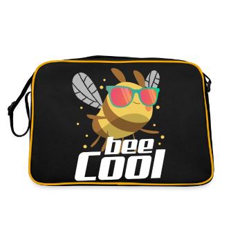 Bee Cool Funny Beekeeper Apiarist Bee Hive Manager - Retro Tasche - Schwarz/Gold - Hinten