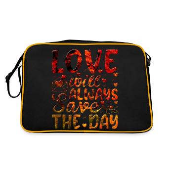 Aimez-moi la Saint-Valentin Joyeux Valentin Saint-Valentin - Sac Retro - noir/or - Dos
