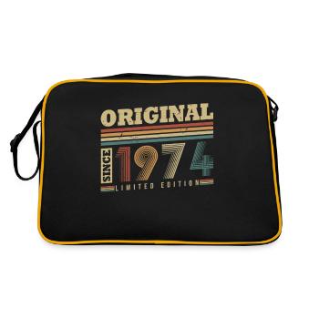 Original Since 1974 Vintage Gift Birthday - Retro Bag - black/gold - Back