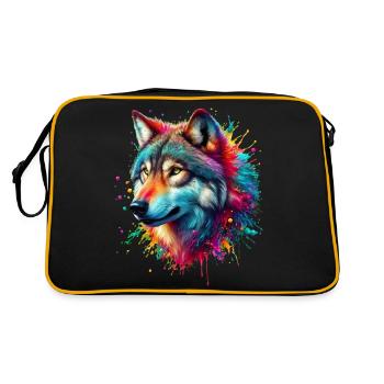 Wolf of a Thousand Colors - Retro Bag - black/gold - Back