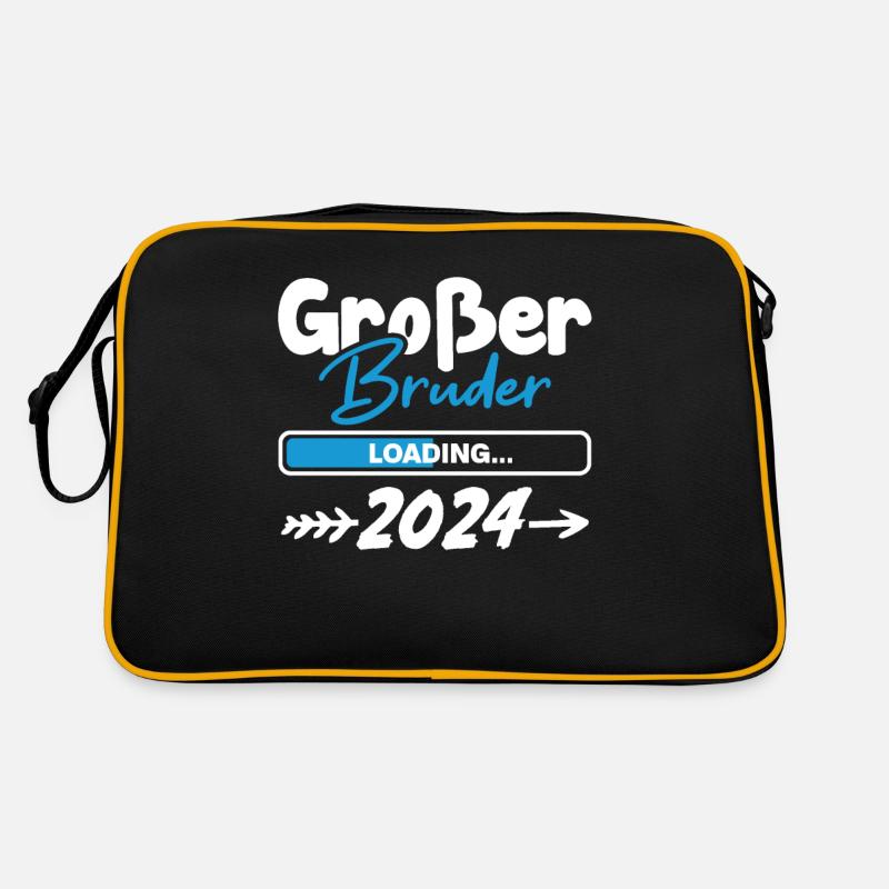 Großer Bruder Loading 2024 - Retro Tasche - Schwarz/Gold