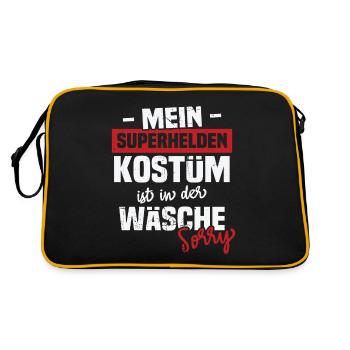 Mon costume de super-héros est dans la blanchisserie Désolé - Sac Retro - noir/or - Dos