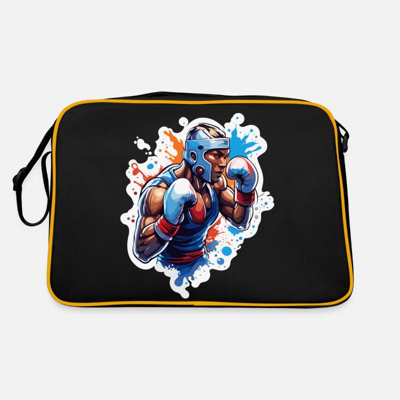 Boxer / Sport / Kampf / Arena / Boxring / Fäuste Retro Tasche