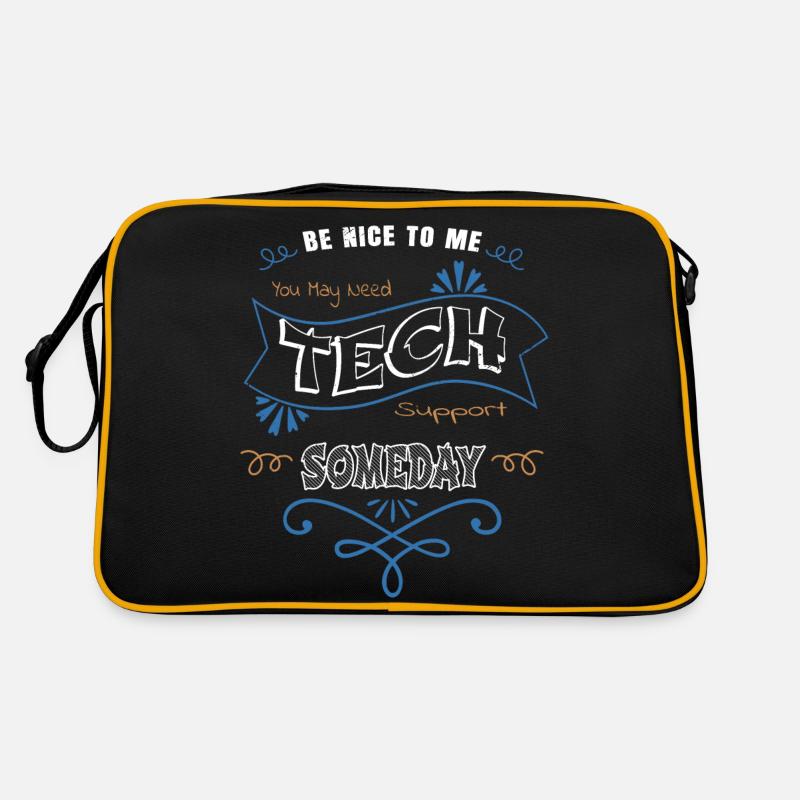 Développeur Fullstack Dictons drôles Idée Présente - Sac Retro - noir/or