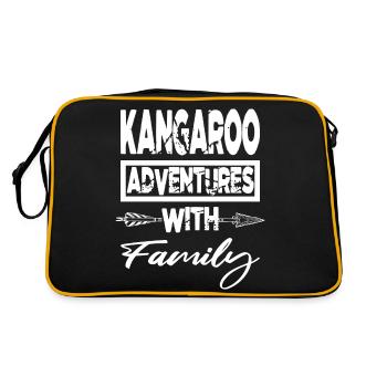 Kangaroo Habitats Joke Sayings Birthday Present - Retro Bag - black/gold - Back