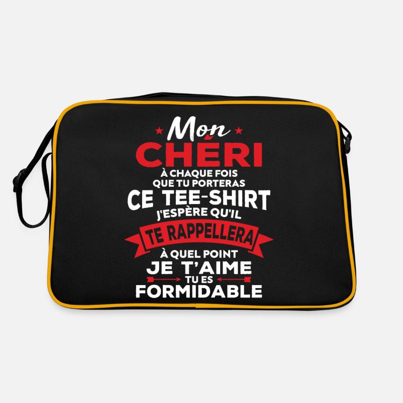 Mon chéri je t aime tu es formidable Sac Retro