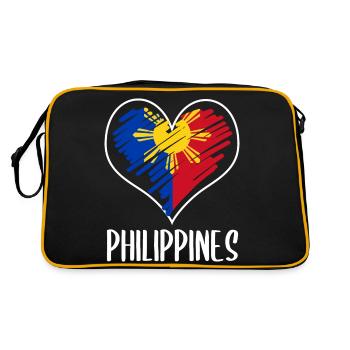 Philippines drapeau philippin fierté je cadeau - Sac Retro - noir/or - Dos