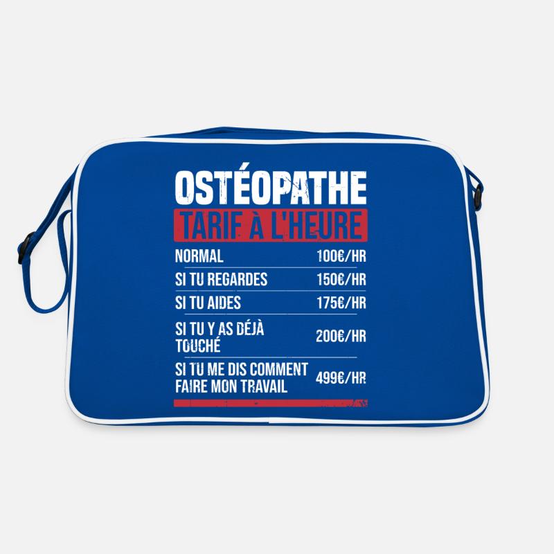 Osteopath Stundensatz Geschenkidee Humor Retro Tasche