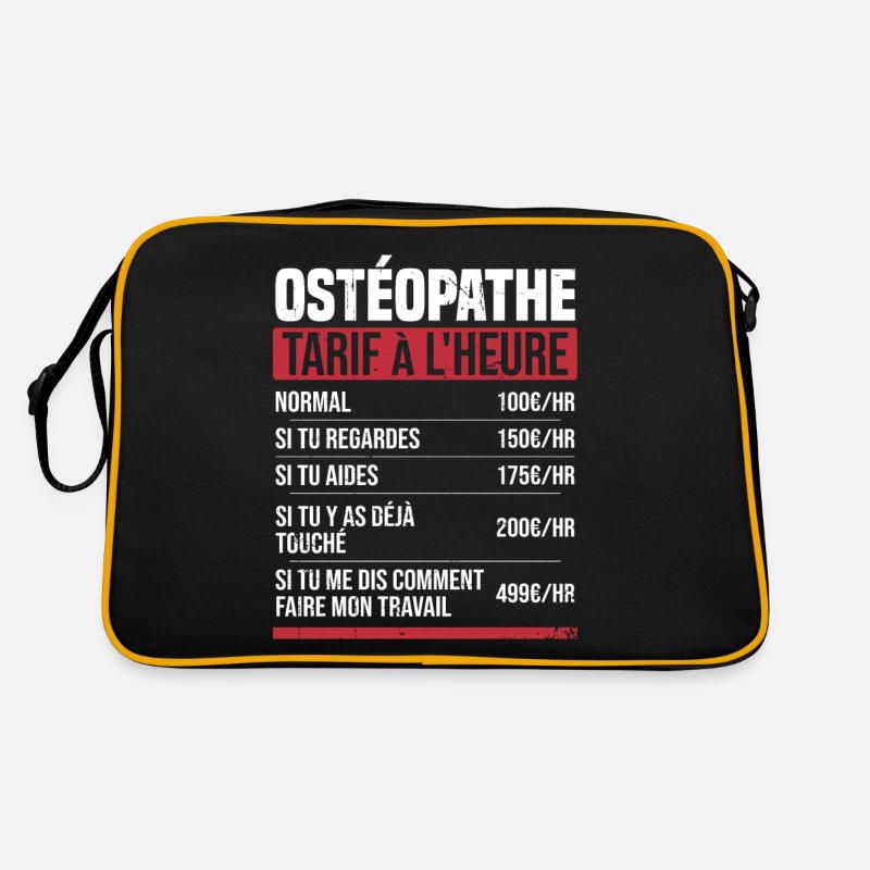 Osteopath hourly rate gift idea humor Retro Bag
