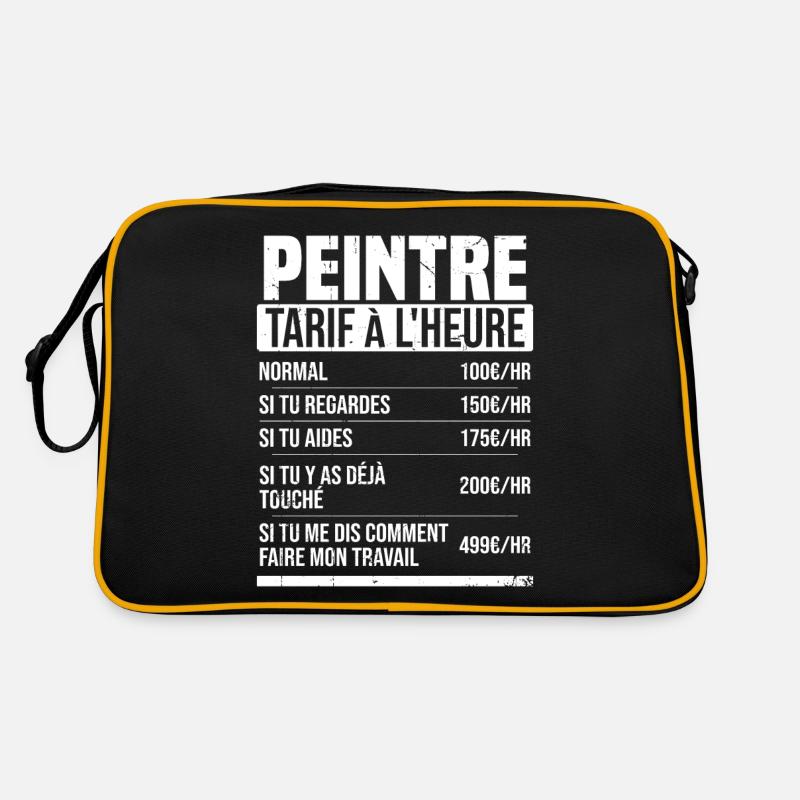 Painter Hourly Rate Humor Gift Idea Retro Bag