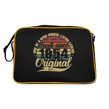 Great Since 1954 Vintage Birthday Gift - Retro Bag - black/gold - Back