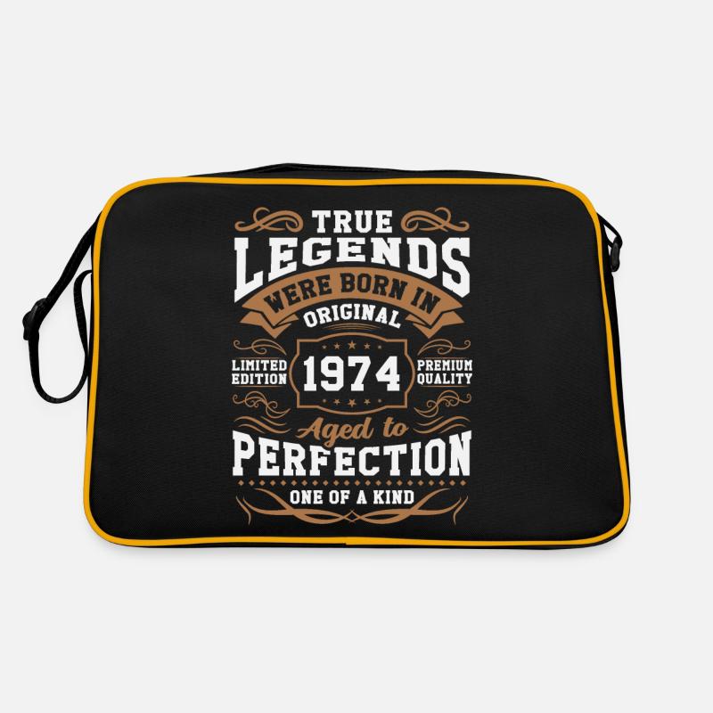Légendes Né en 1974 - Sac Retro - noir/or