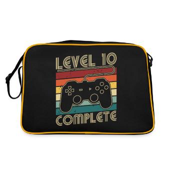 Level 10 Complete 10 Year Birthday Gift - Retro Bag - black/gold - Back