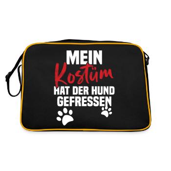 Mein Kostüm Hat Der Hund Gefressen - Retro Tasche - Schwarz/Gold - Hinten